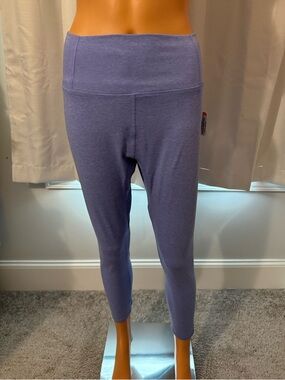 Great Free People Movement size L heathered blue high waist ankle leggings new